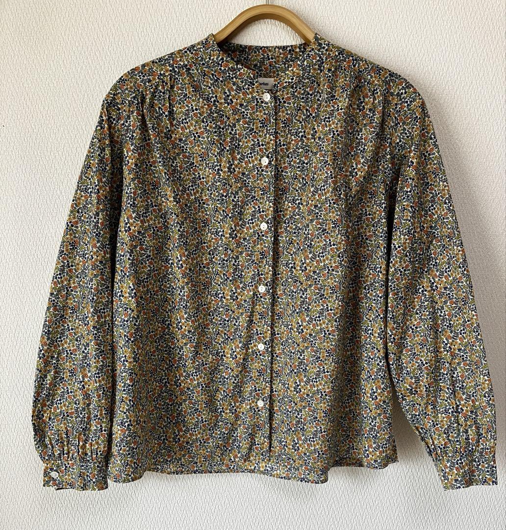 【最終お値下げ】春　夏リバティ　PARKS 花柄 長袖 ブラウス【美品】
