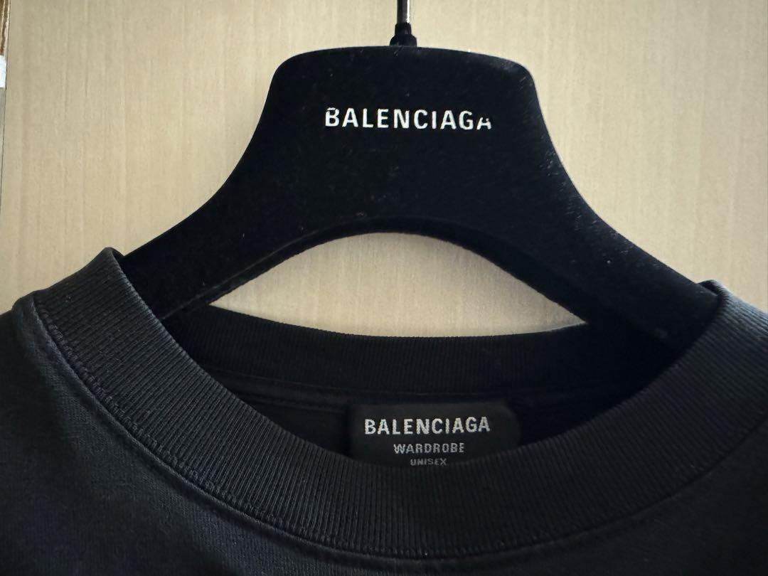 WMNS) Balenciaga Gothic Type Shrunk T-Shirt 'Light Pink