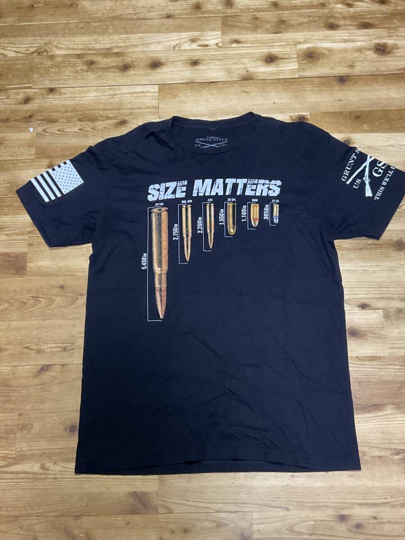 米軍放出品 GRUNT STYLE SIZE MATTERプリントシャツ LG