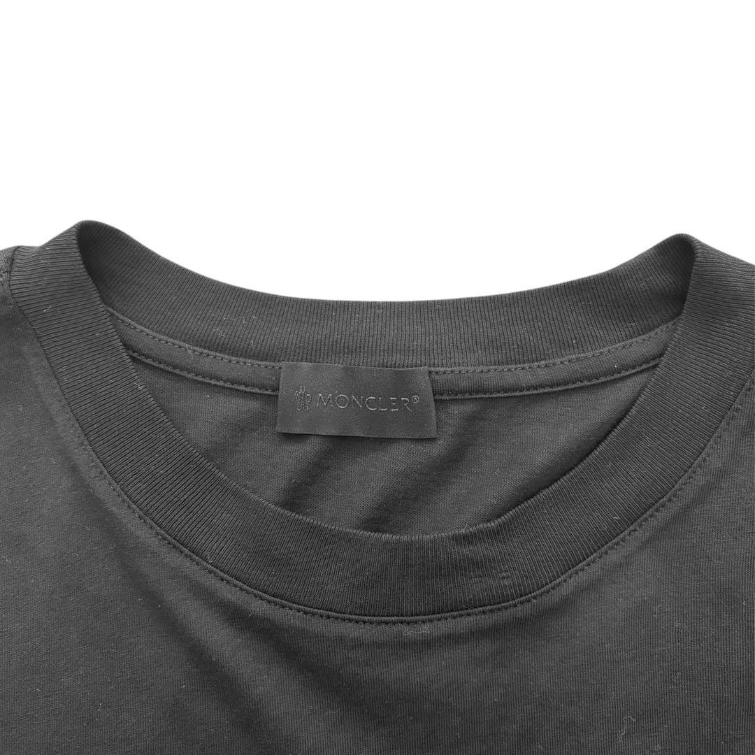 【新品同様】MONCLER グラフィックロゴTシャツ ブラック M