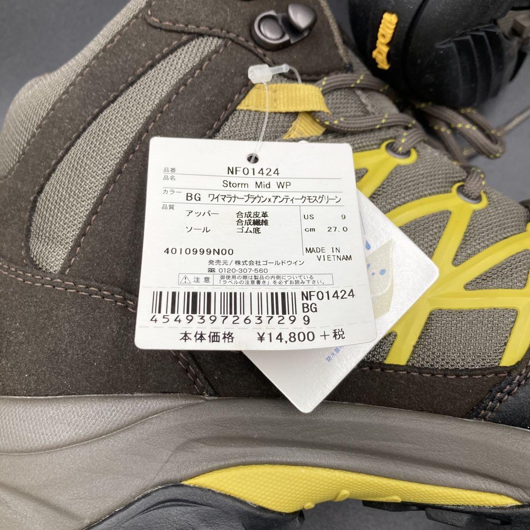 ノースフェース nf01424 storm mid wp 27cm ブラウン