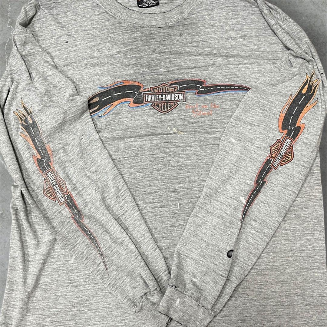 90s ハーレーロンT ボロの美 ビンテージtシャツL Harley-Davidson WWW_HOMU-JOURNEY_COM