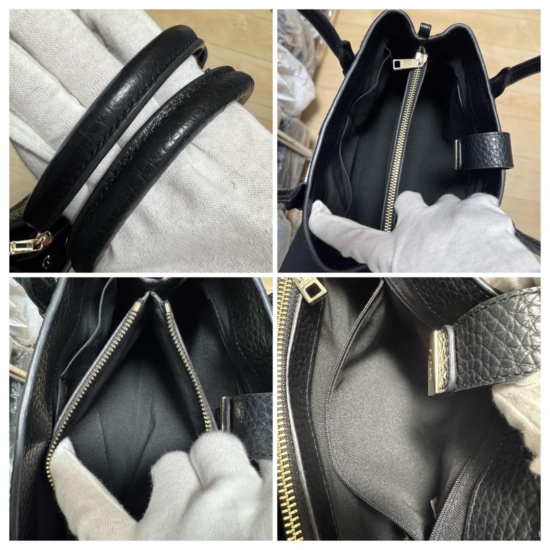 【新品同様】FURLA フルラ 2WAY トートバッグ　ブラック　黒　レザー