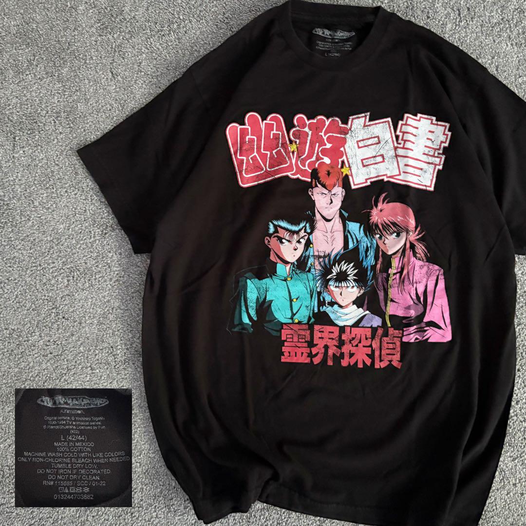 幽遊白書 Tシャツ 黒 アニメT 飛影 海外公式 幽☆遊☆白書 幽遊白書 T-SHIRTS 少年ジャンプ Tシャツ アニメキャラクター 飛