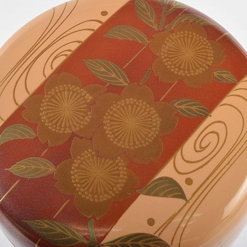 茶道具 加賀蒔絵師 中村宗尹作 白漆 花筏蒔絵 平棗 共箱 V R9537 茶道具 加賀蒔絵師 中村宗尹作 白漆 花筏蒔絵 平棗 共箱 V R9537