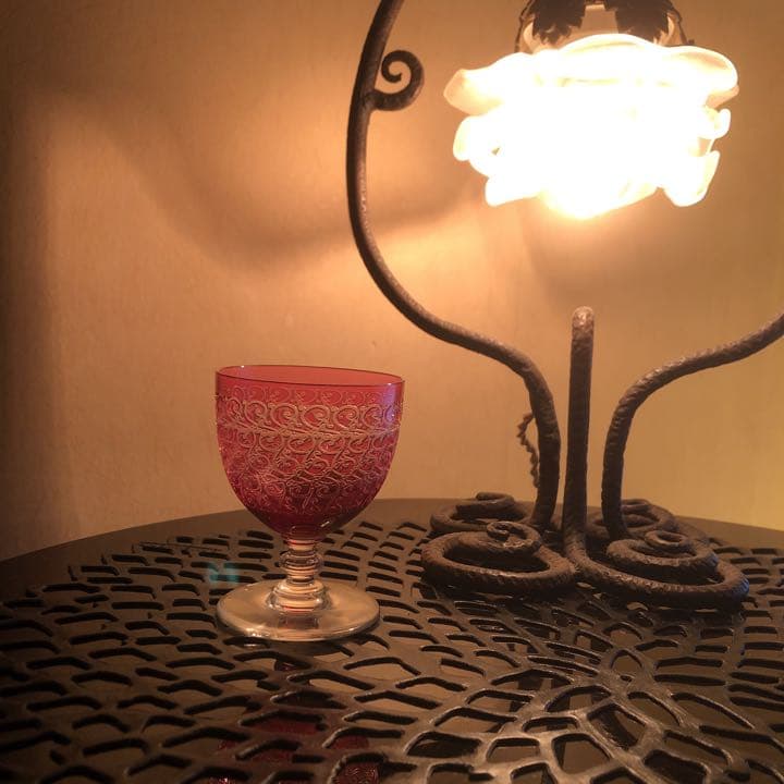 バカラ グラス オールド 金赤被せ 希少 レア ローハン アンティーク