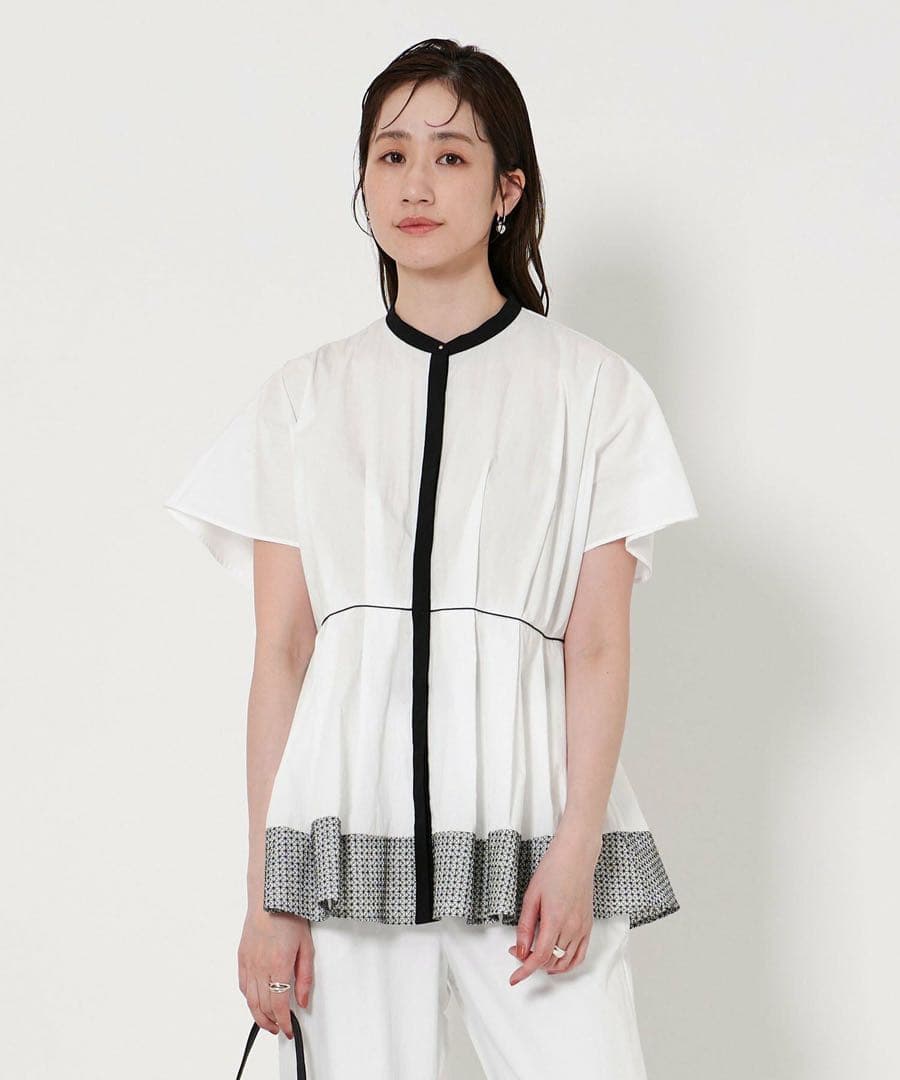 ユナイテッドアローズエンブロイダリー ドルマンスリーブ ブラウス