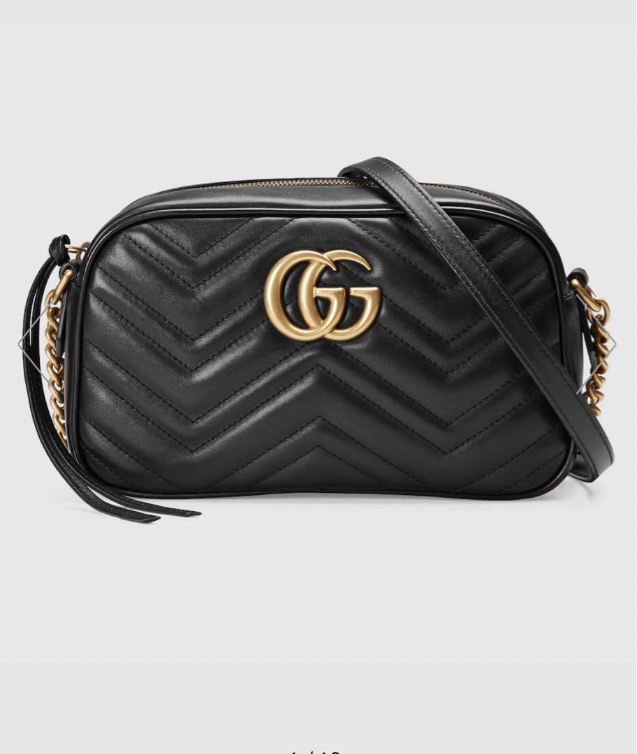 GUCCI〔GGマーモント〕キルティング スモール ショルダーバッグ