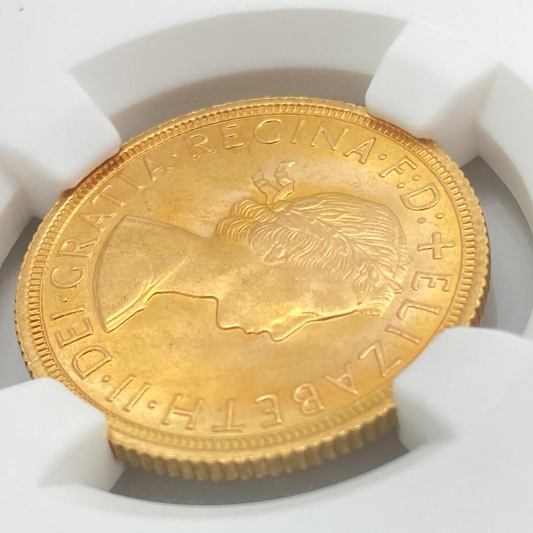 1962年/イギリス/MS65/ヤングヤング/金貨/1ポンド/ソブリン/NGC/ 1962年 有りそうで無い年号 イギリス ヤングヤング ソブリン