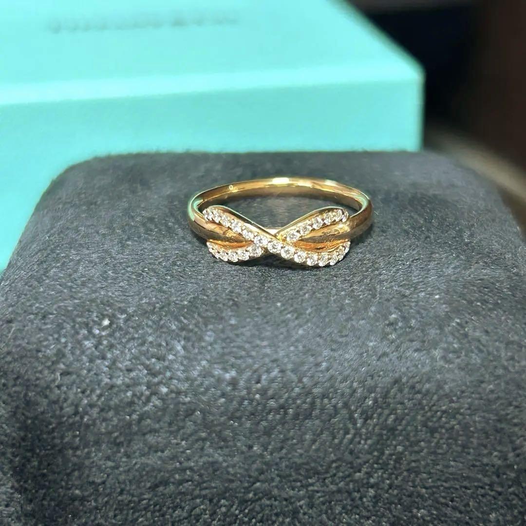 美品希少　Tiffany & Co. インフィニティリング ゴールド約14.5号