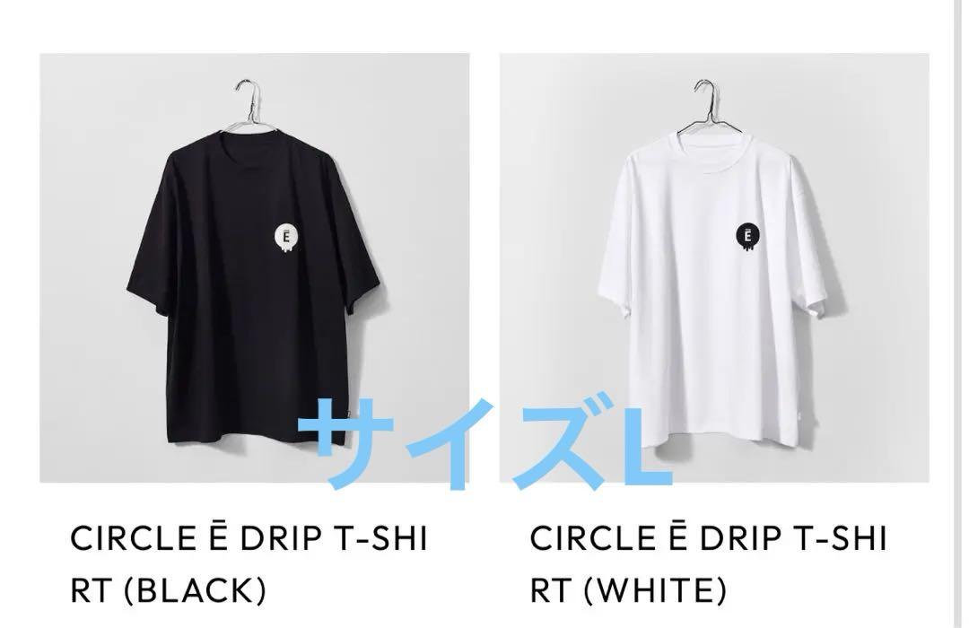 ennoy CIRCLE Ē DRIP T-SHIRT BLACK WHITE