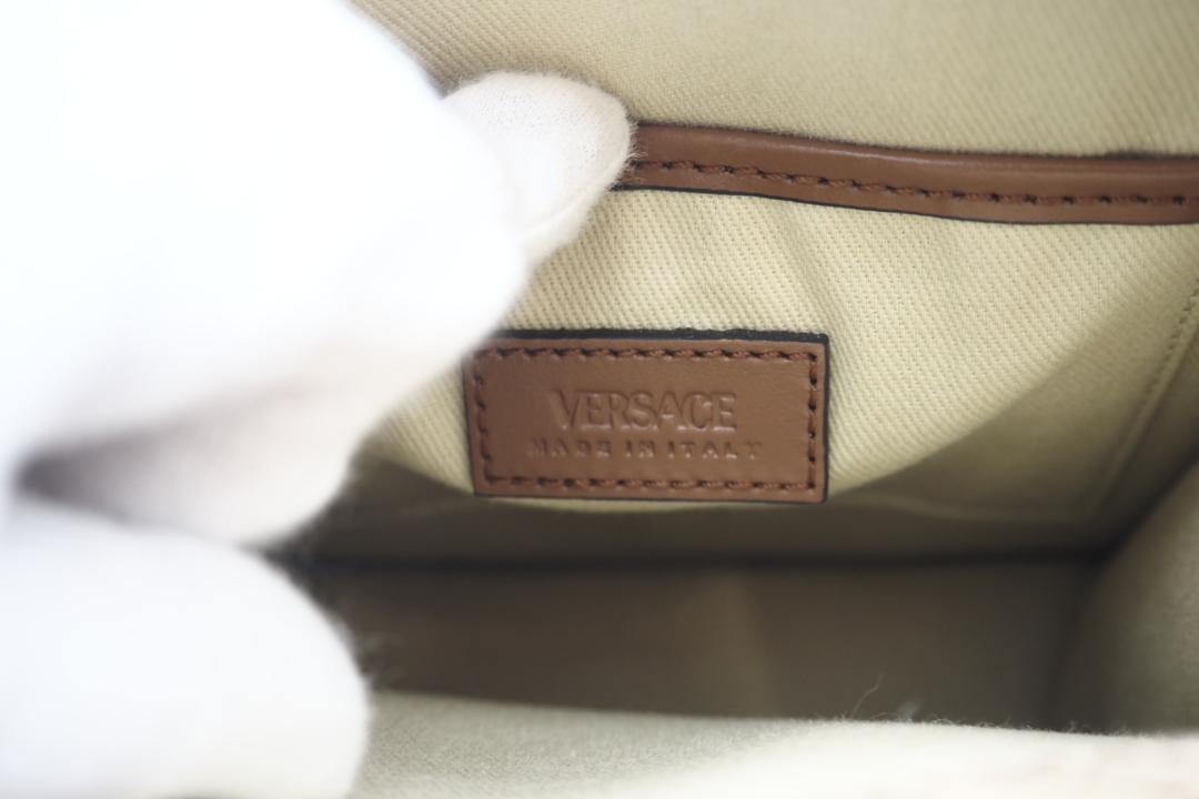 VERSACE 2WAYバッグ キャンバス VERSACE オールオーバー ロゴ