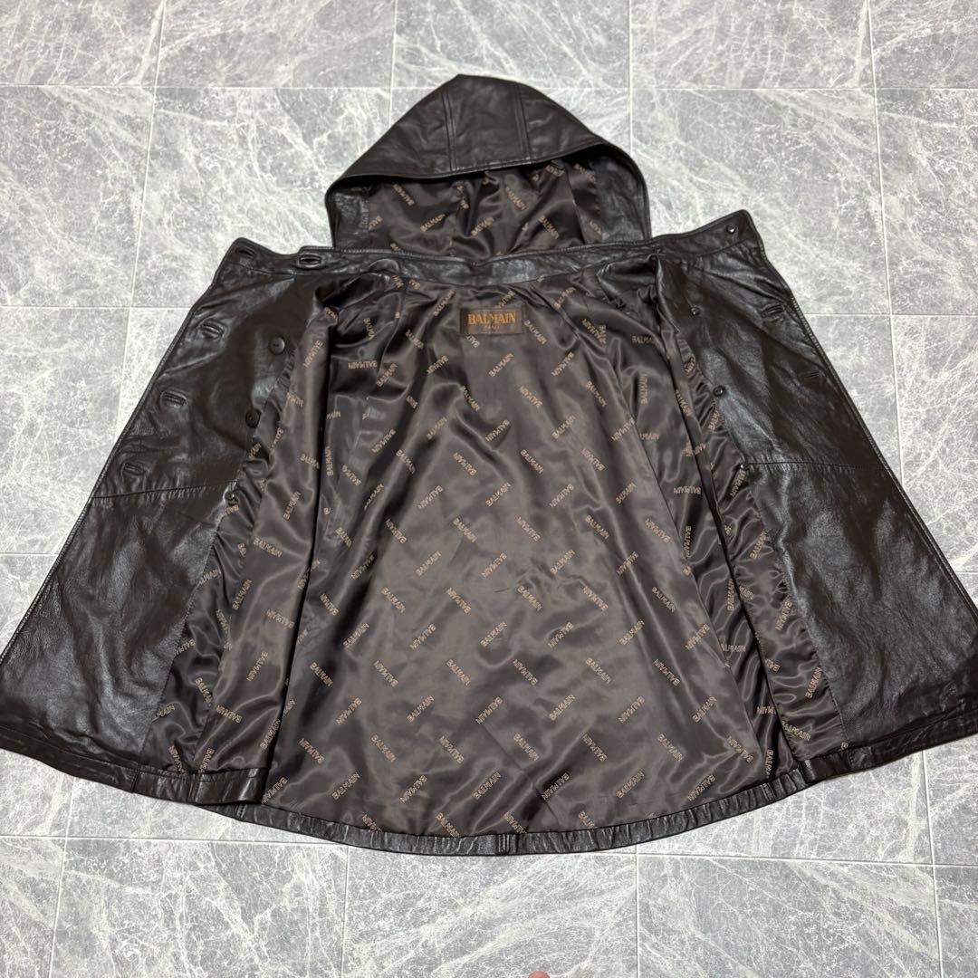 専用　⭐︎BALMAIN⭐︎ バルマン ポンチョ　ジャケット　レザー　ブラウン