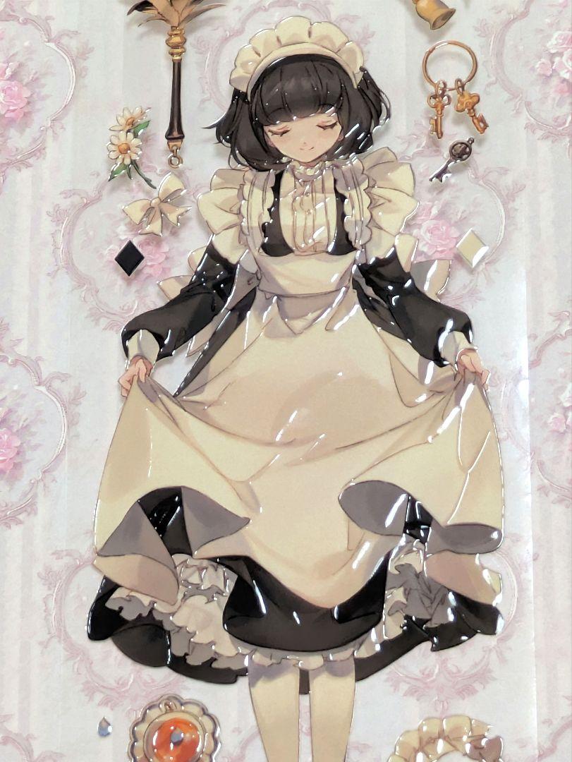 J1717▷甜心女仆(水晶)shine切り売り海外人物マステ女の子