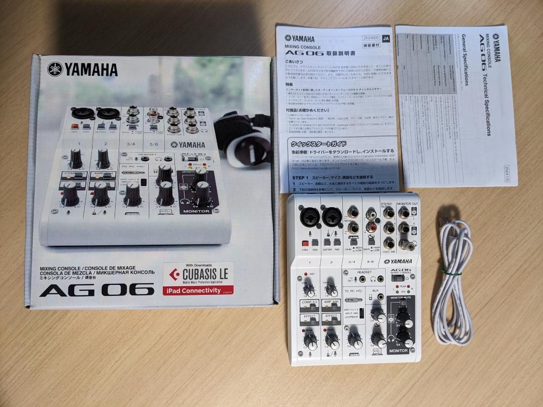 【正常品】YAMAHA AG06 ミキサー オーディオインターフェース アンプ