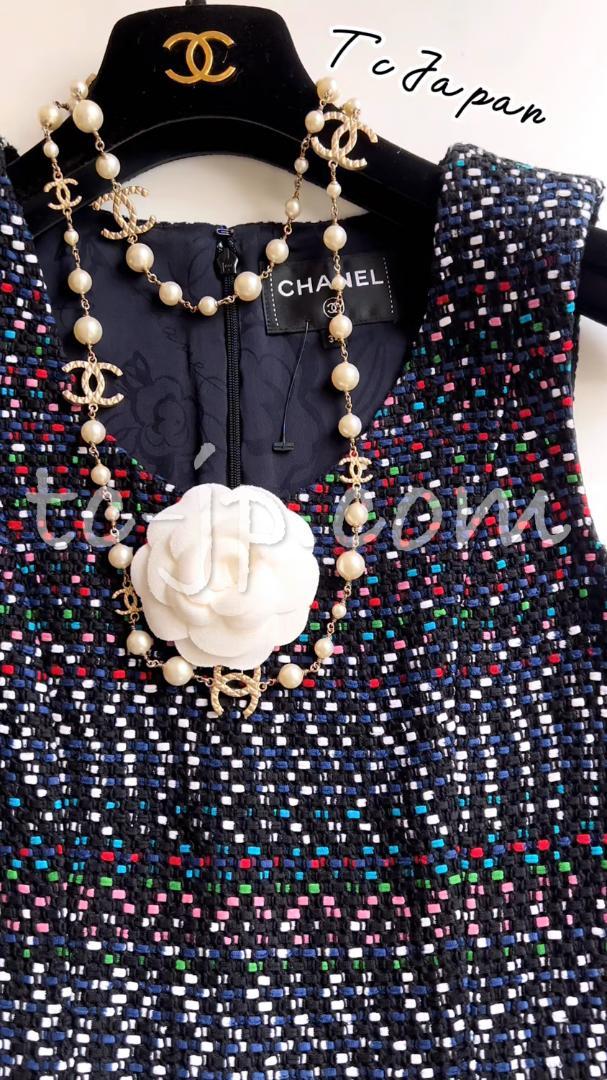 新品 シャネル CHANELマルチカラー・CCロゴ・ワンピース❤️キャサリン妃 新品 シャネル CHANELマルチカラー・CCロゴ・ワンピース