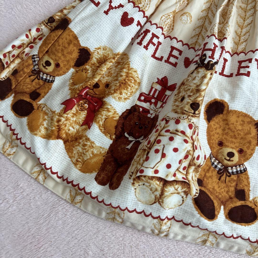 ★美品★シャーリーテンプル＊くまさんポケット＊ファージャケット＊130-140 くま 80100⑅ シャーリーテンプル