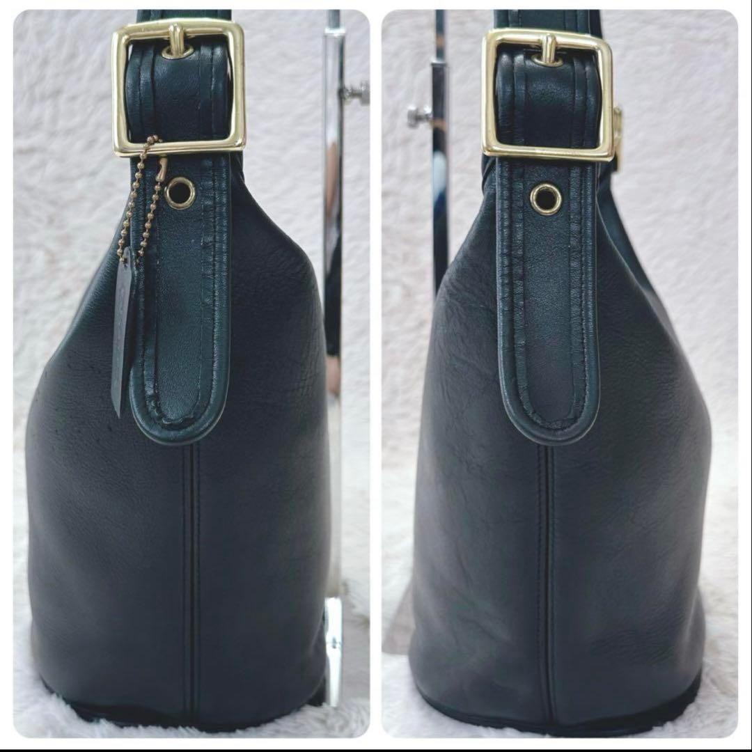 【美品】オールドコーチ ショルダーバッグ バケツ型 グラブタンレザー ブラック 【美品】オールドコーチ ショルダーバッグ バケツ型 グラブタンレザー ブラック