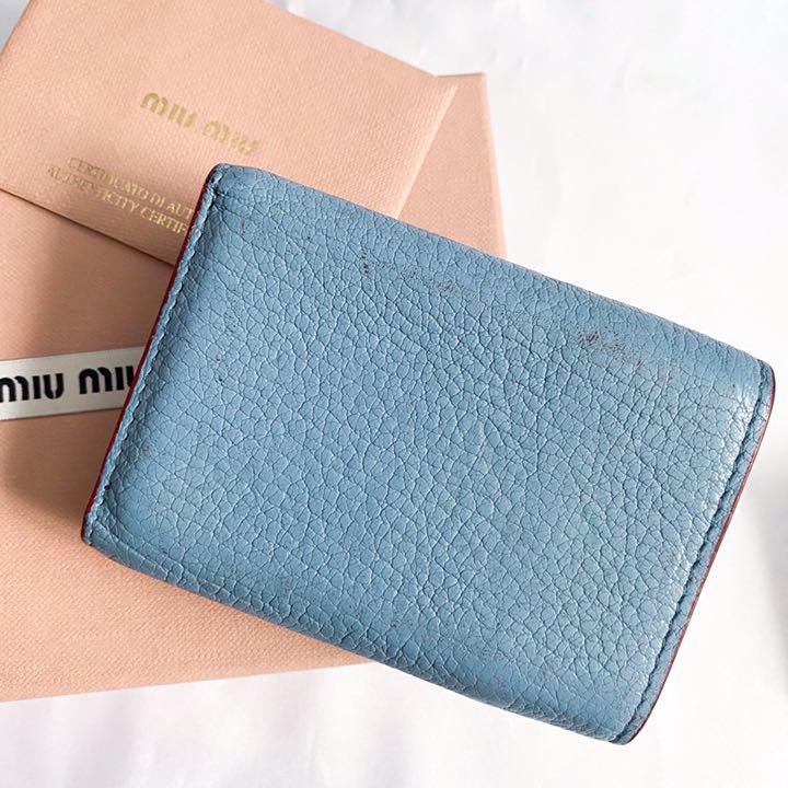 即納特価 美品 MIU MIU ミュウミュウ 三つ折り財布 マドラス ラブ ハート z6Ev4-m34911138582 NEW通販