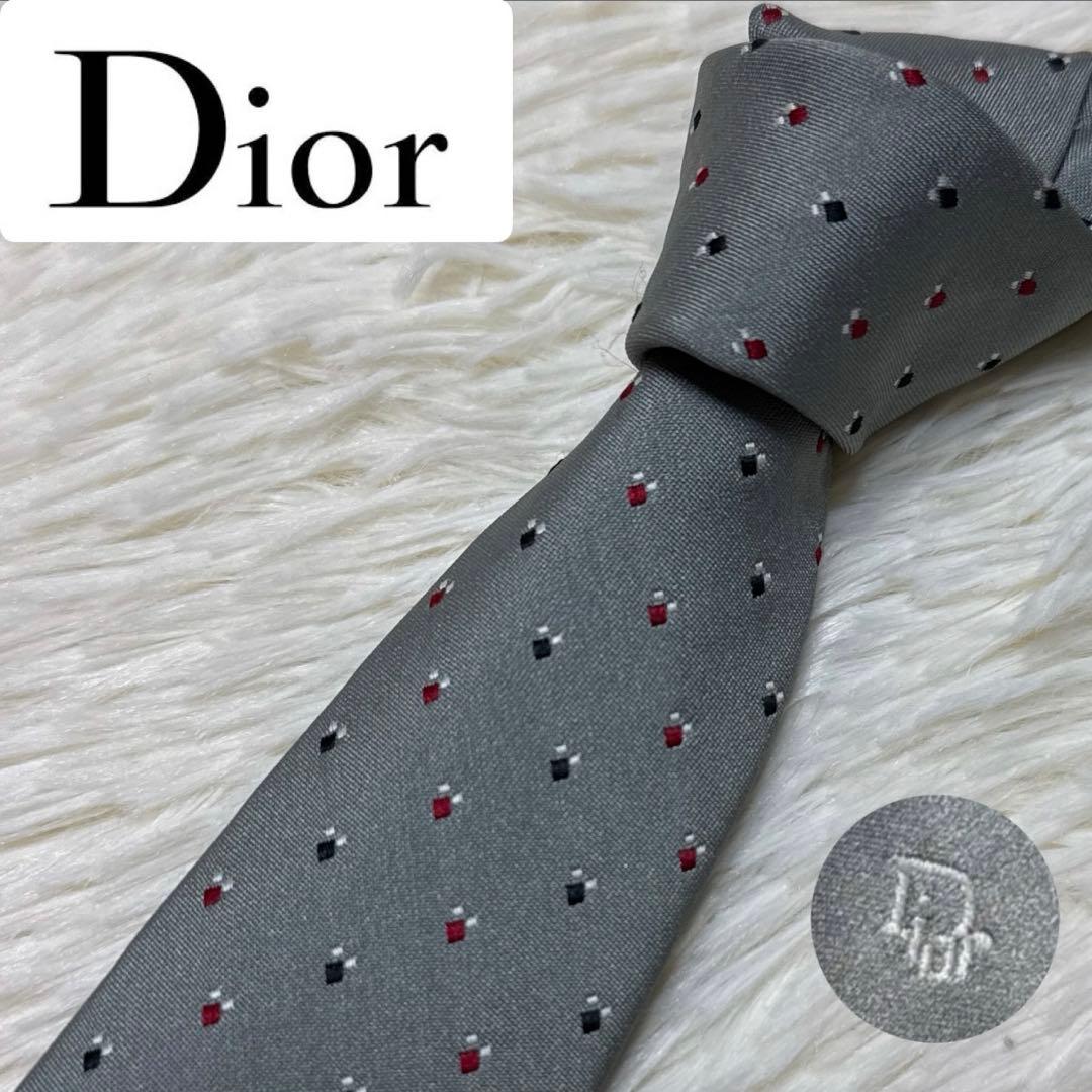 【美品】Christian Dior ブランドネクタイ　ロゴ