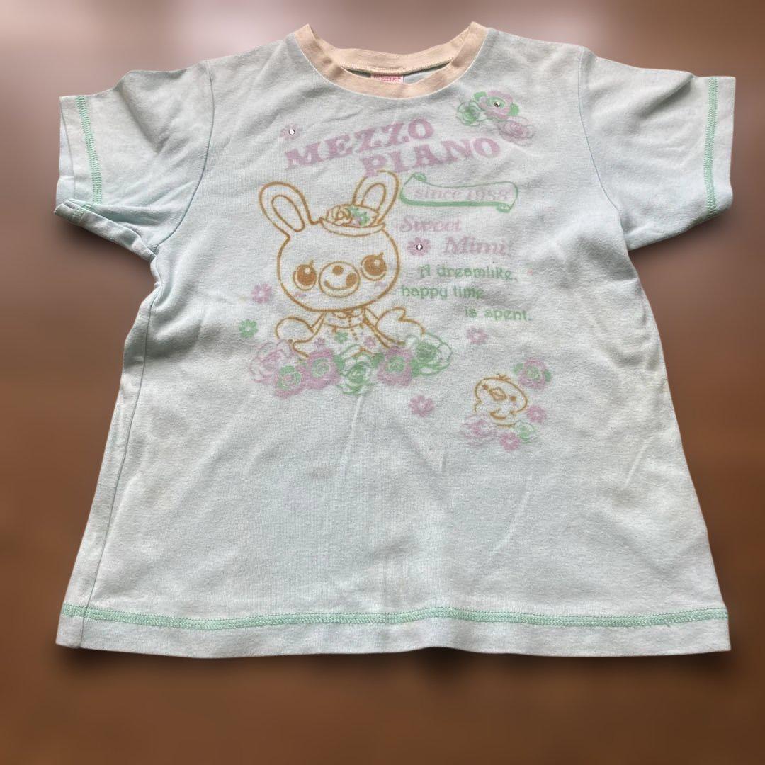 メゾピアノ♪130㎝Tシャツミミポポちゃん バックプリント - メルカリ