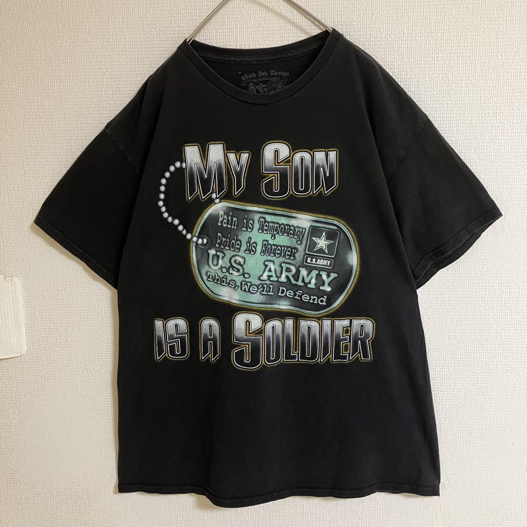 メッセージTシャツtシャツ 黒