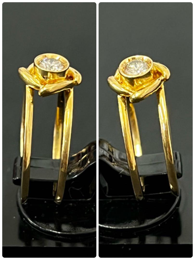 14K White Gold Baguette and Round Diamond Stackable Ring