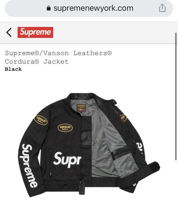 新品 S Supreme Vanson Leathers Jacket 9lemz-m34919139850 通販超歓迎