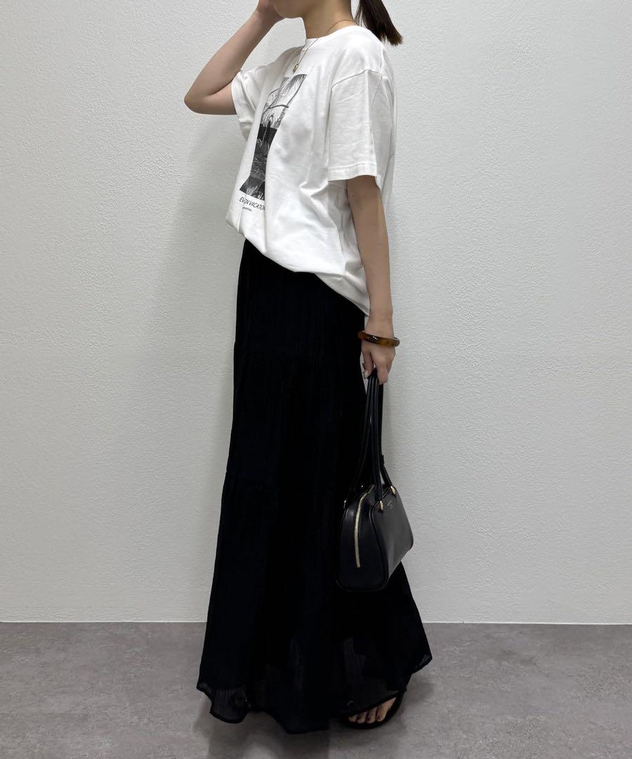 新品 Loungedress 楊柳ティアードスカート ラウンジドレス