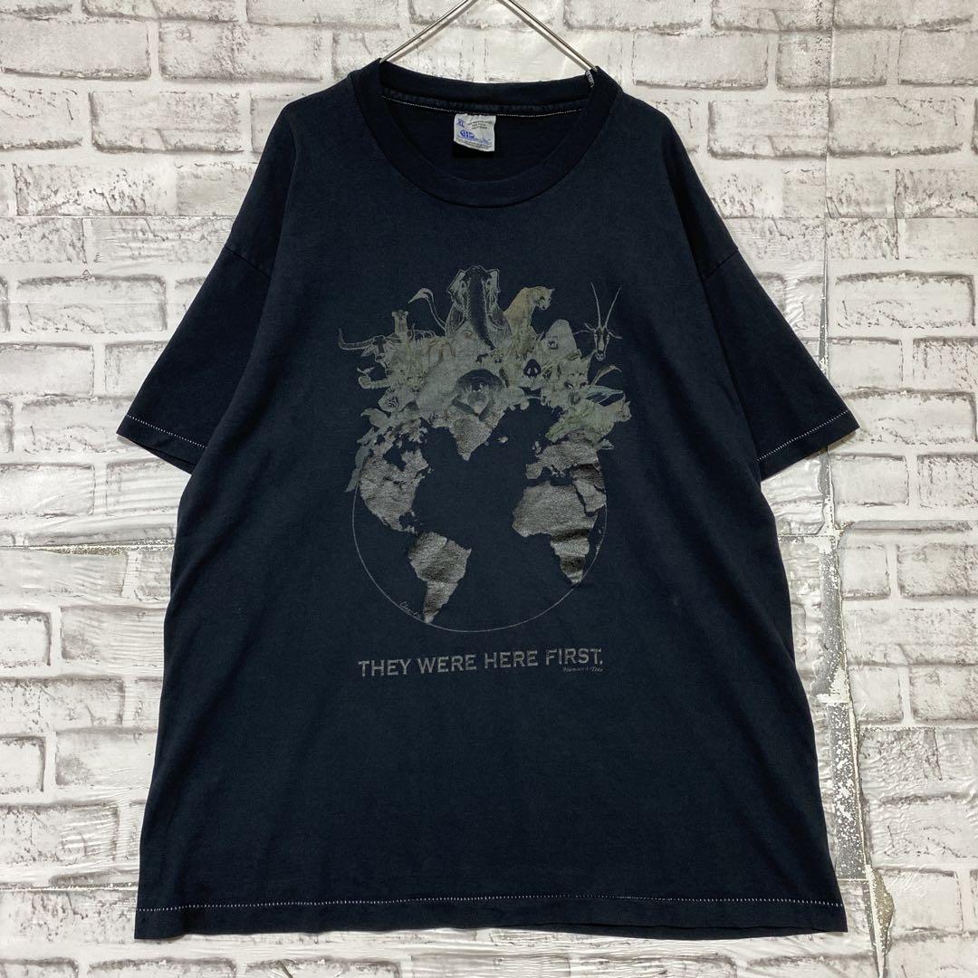 USA製90sヴィンテージTシャツ！シングルステッチ ブラック半袖
