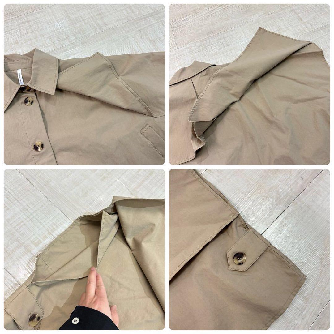 24ss 新品 ディニテコリエ ショート ケープ トレンチ ポンチョ ベージュ