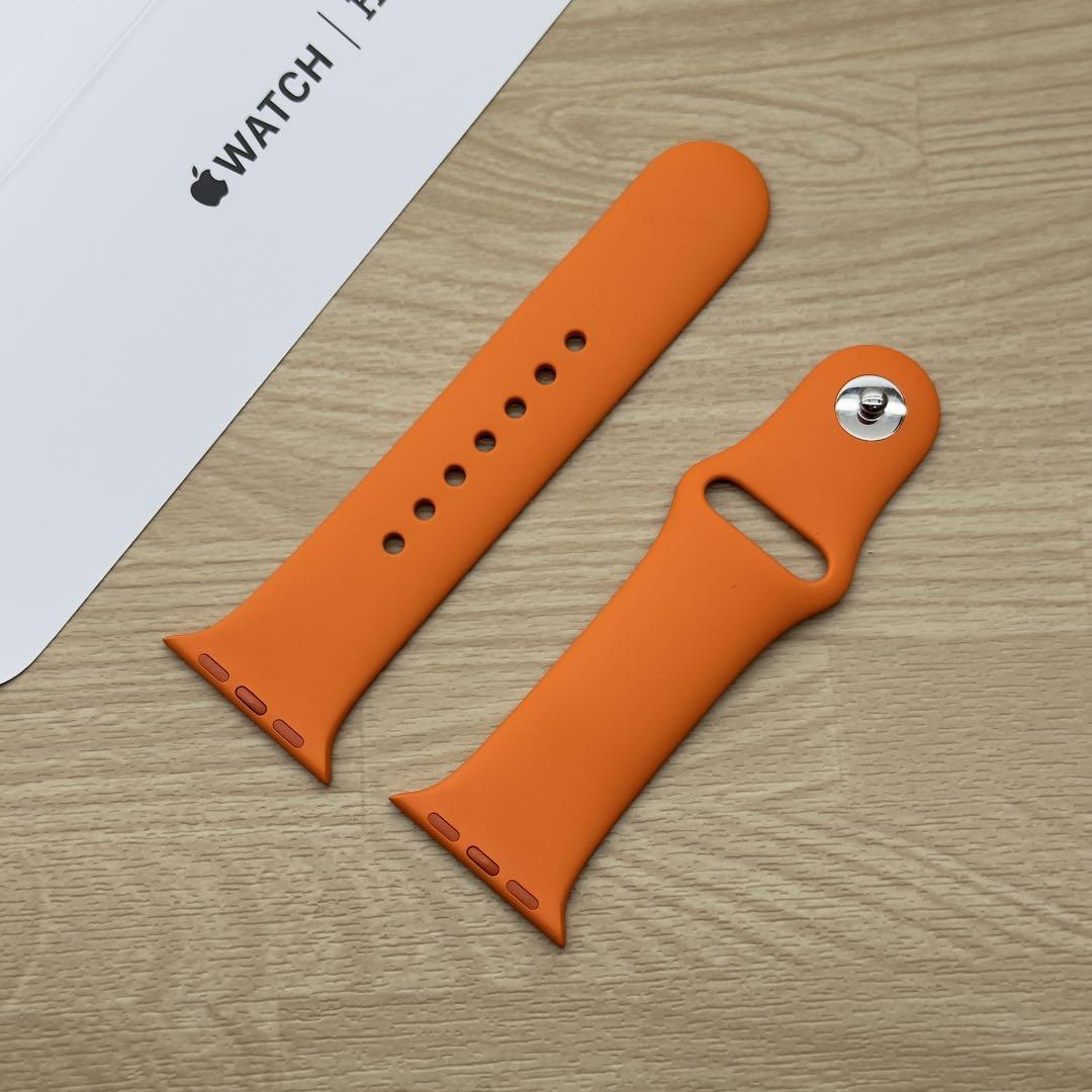 2138 未使用　Apple Watch エルメス　オレンジ　ラバー　スポーツ