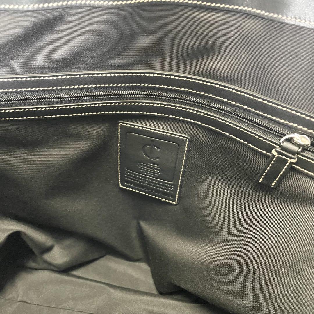 美品　COACH　2way　トートバッグ　最高級　グラブタンレザー　黒　大容量