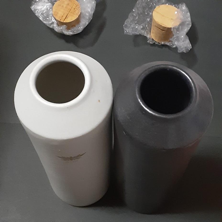 玄光石　信楽焼　ボトル　やさか　たくみ　 白黒セット　未使用