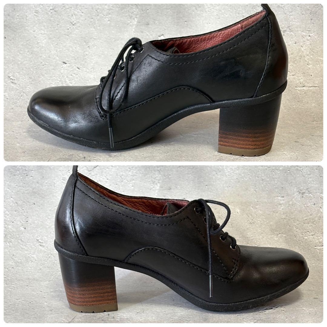 ダンスコ　DANSKO (37) ブーティー　レースアップシューズ　ヒール　黒