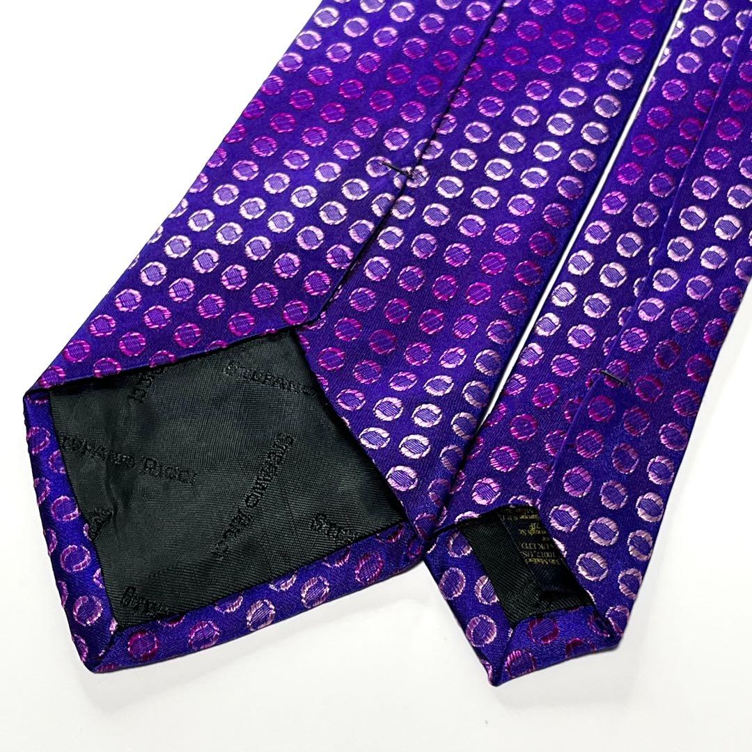 100％本物保証！ 3450✨極美品✨ステファノリッチ ネクタイ 総柄 円 サークル 小物