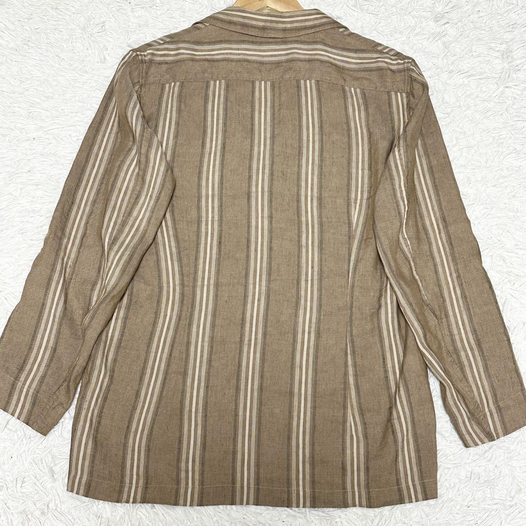 LARDINI ラルディーニ リネン ストライプ シャツ ジャケット 春夏 S
