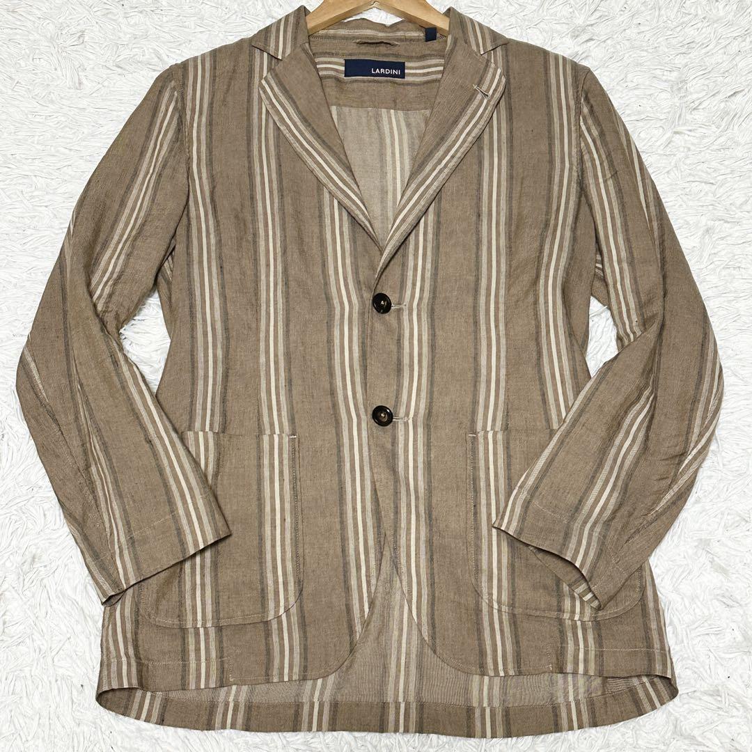 LARDINI ラルディーニ リネン ストライプ シャツ ジャケット 春夏 S