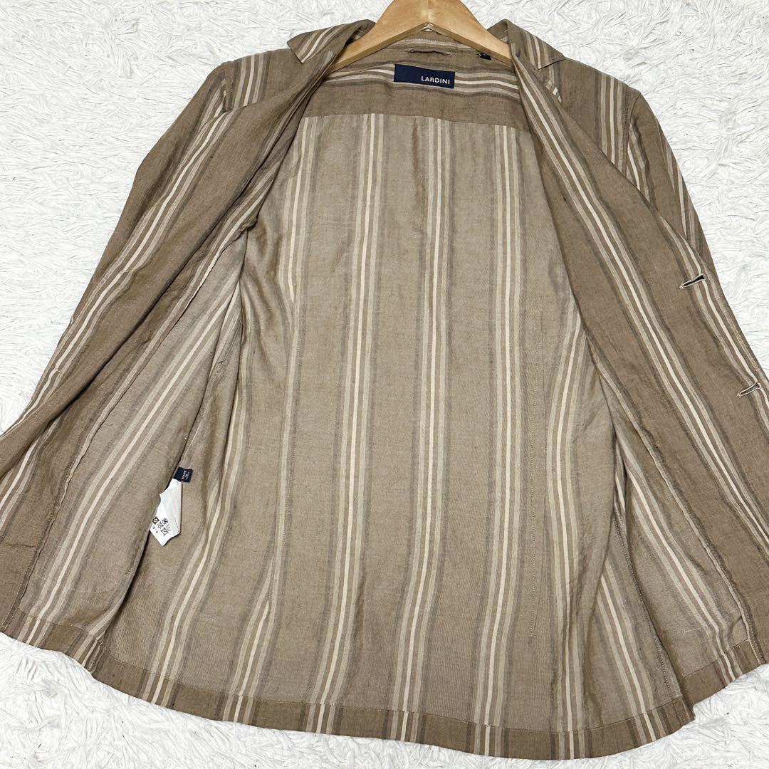 LARDINI ラルディーニ リネン ストライプ シャツ ジャケット 春夏 S