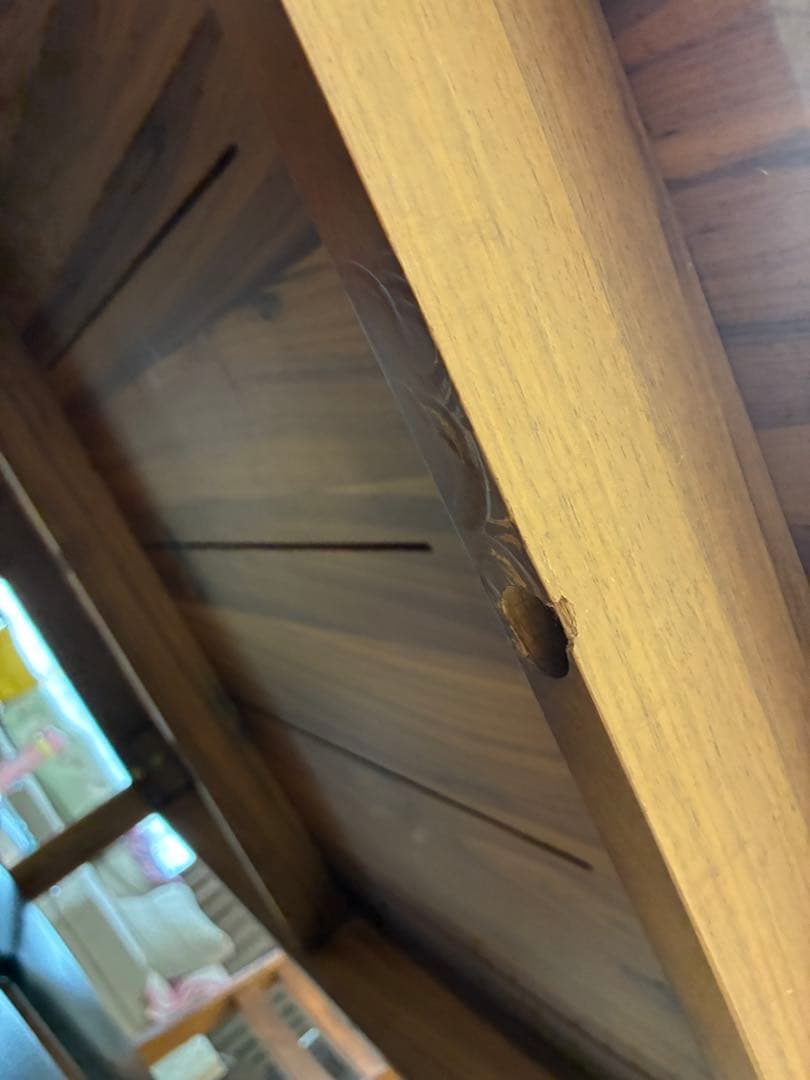 木製テーブルと4脚の椅子セット ダイニングテーブル目立った傷や汚れなし