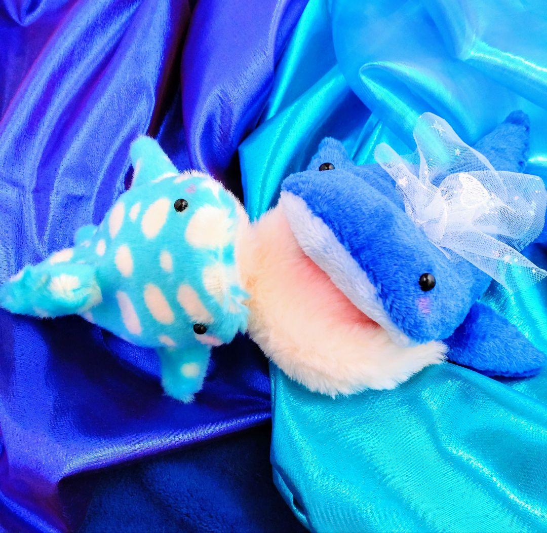 16今だけプレゼント付き♥ハンドメイドぬいぐるみ クジラぬいぐるみ☆海 くじら鯨
