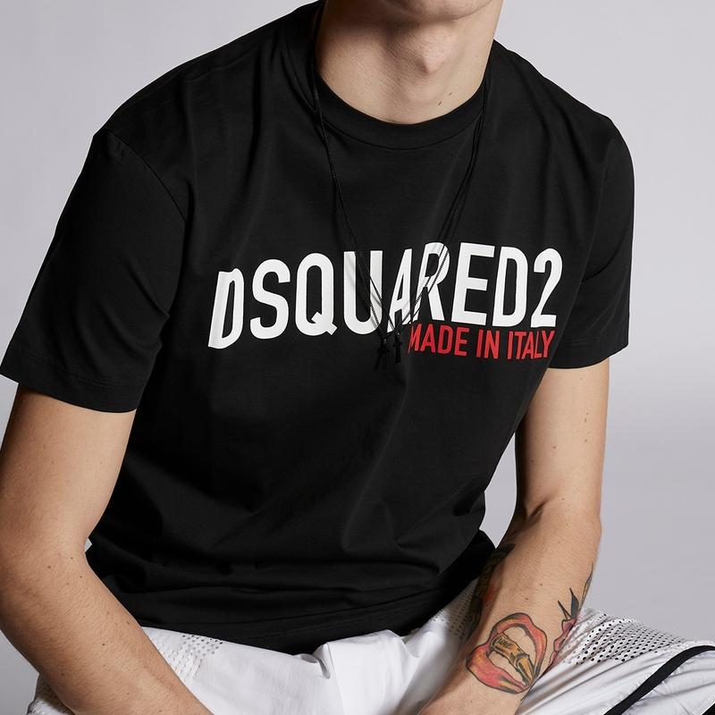 ブラック系,S卸売未使用 ディースクエアード 黒Tシャツ ロゴ 半袖 ...