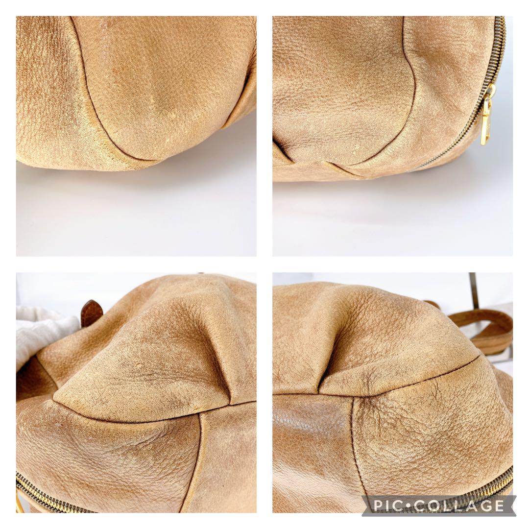 PRADA■プラダ ロゴ レザー ゴールド金具 トートバック PRADA】トートバッグ ロゴ金具 ゴールド金具 レザー ブラウン 肩かけ