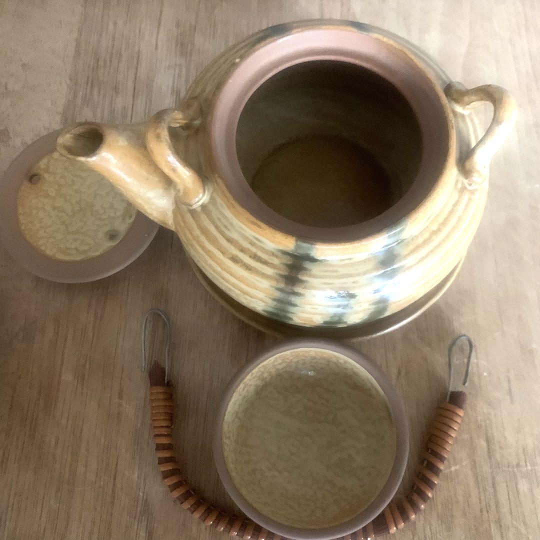 未使用品土瓶蒸し器どびん蒸し急須酒器3脚セット