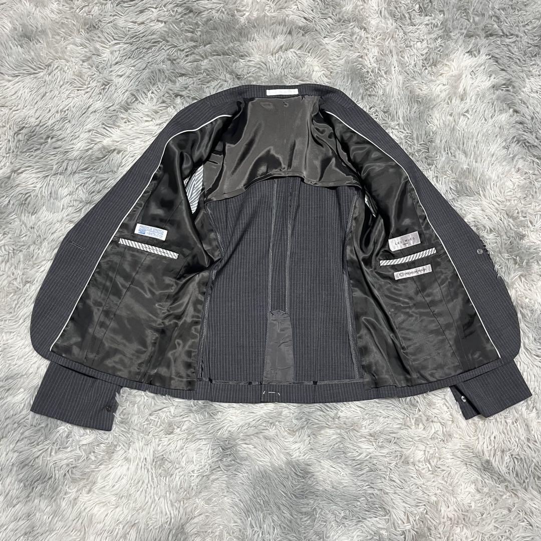 【未使用に近い】LES MUES 1釦 ストレッチ スーツ セットアップ