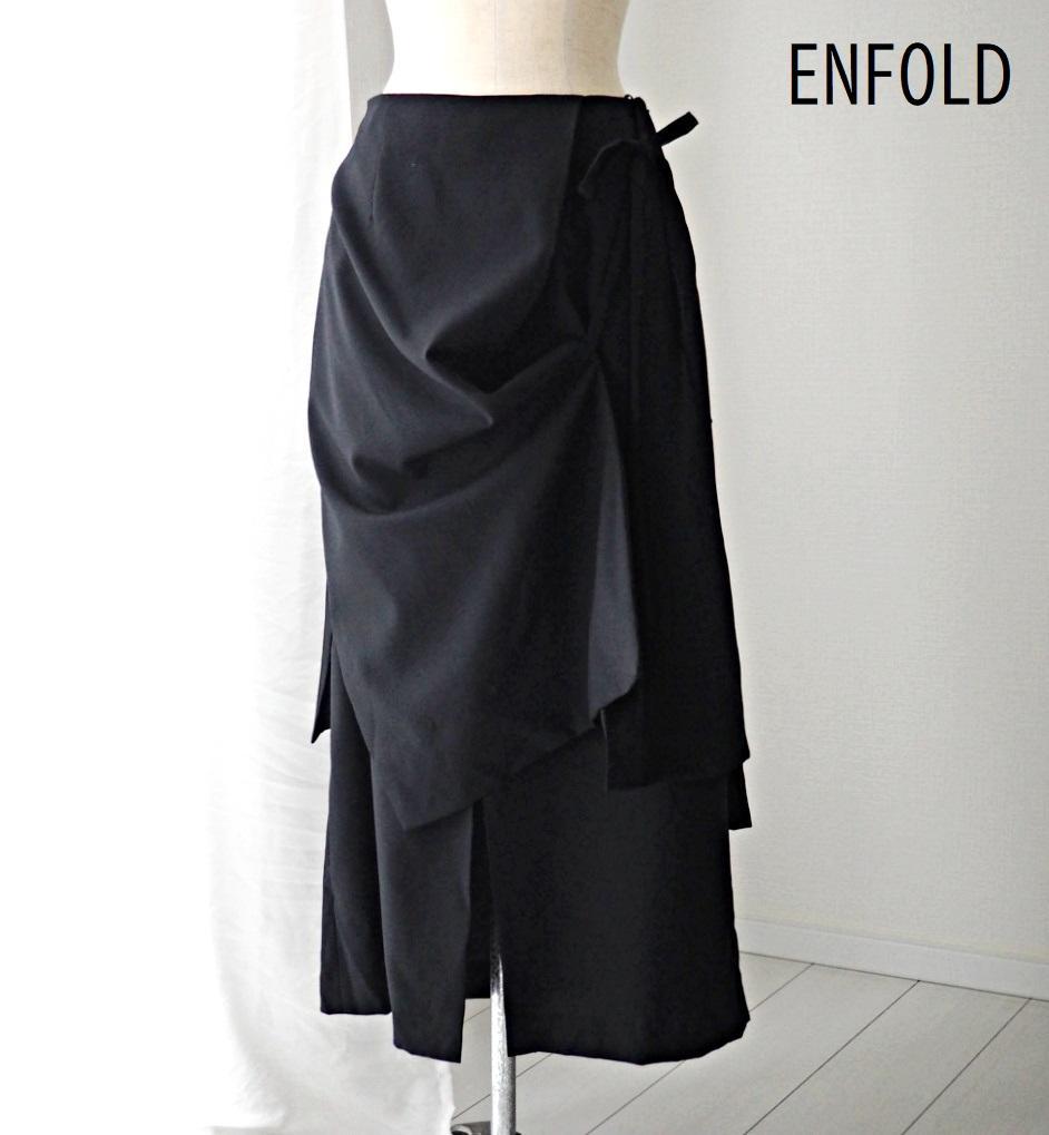 エンフォルド ENFOLD スカート ブラック 38
