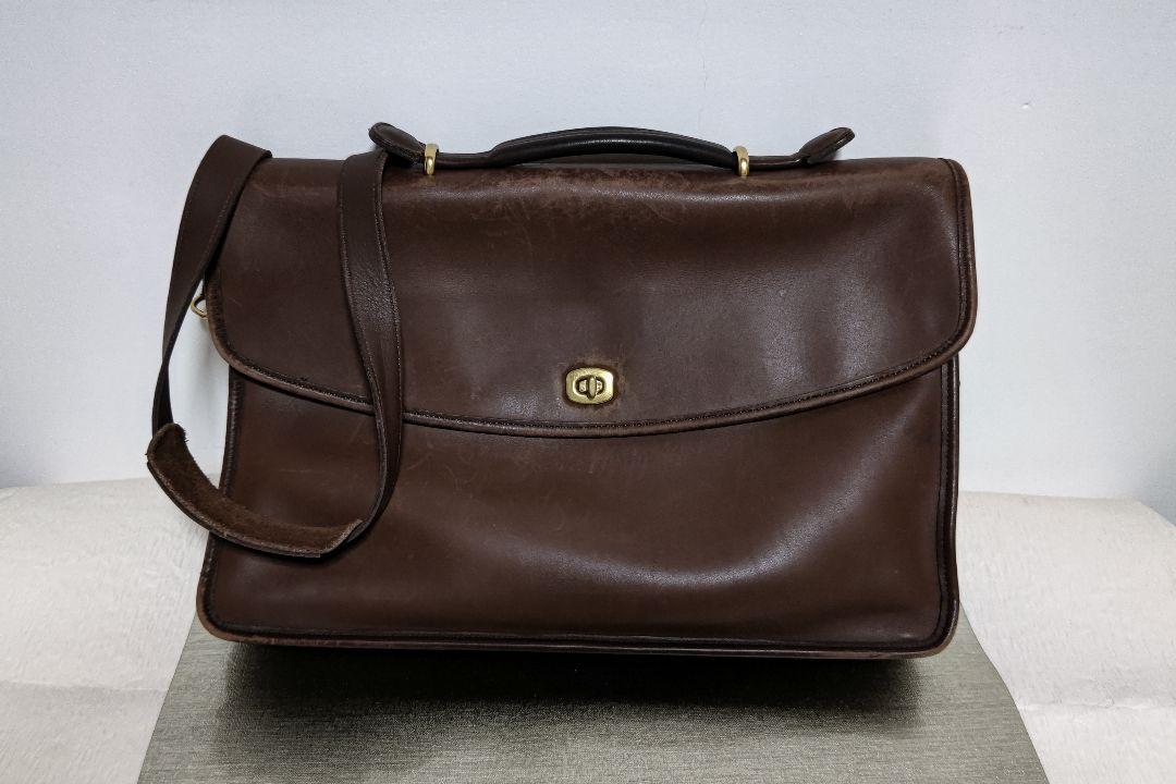 オールドコーチ　COACH　ビジネスバック　ブラウン　 レザー
