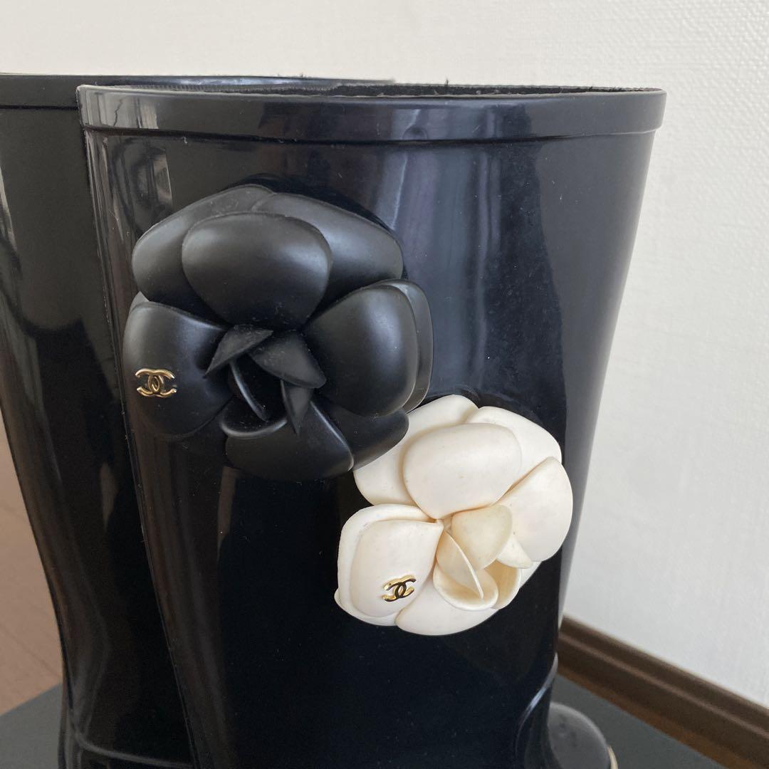 シャネル　レインブーツ　38 CHANEL 長靴