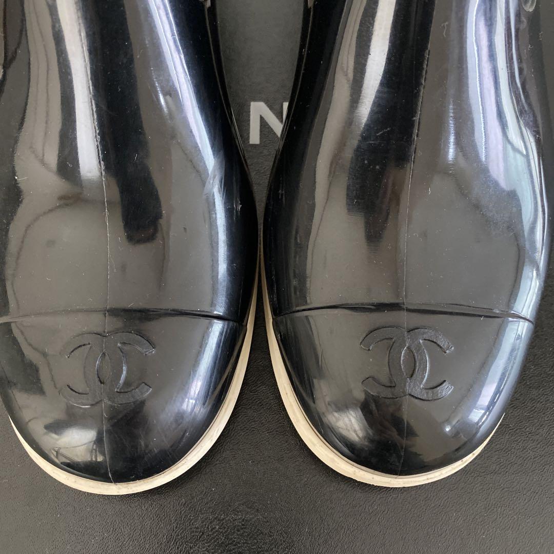 シャネル　レインブーツ　38 CHANEL 長靴