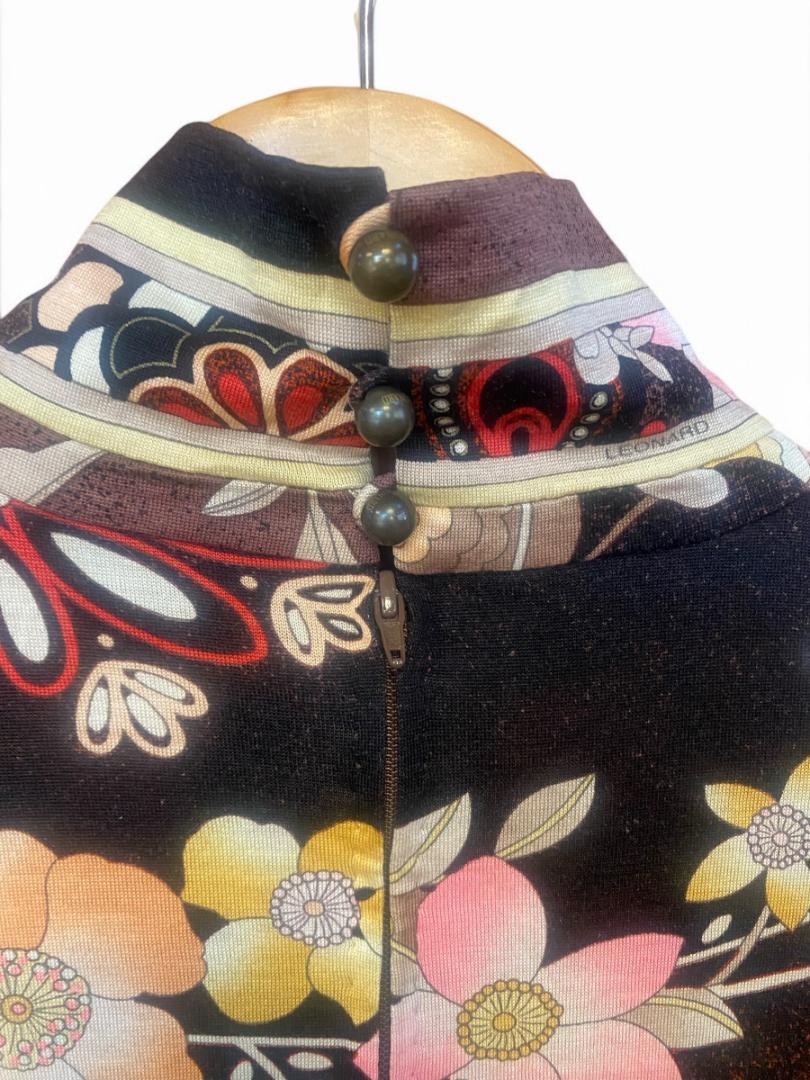 LEONARD PARIS ＊美品花柄ハイネック長袖トップス・ブラウス＊L